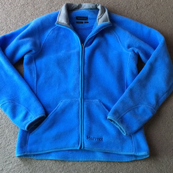 Marmot Jackets & Blazers - Marmot fleece jacket sz M women front zipper blue